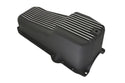 ALUMINUM 1986–02 CHEVY SB 262–400 STOCK CAPACITY OIL PAN – RETRO FINNED – BAFFLED – BLACK