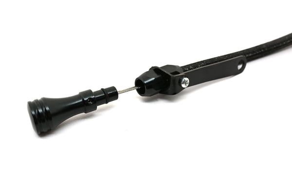 CFR Performance Stainless Braided Flexible Dipstick  1986–1995 Ford 5.0L 302 with Billet Handle– Black