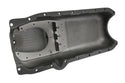 ALUMINUM 1980-85 CHEVY SB 262-400 STOCK CAPACITY OIL PAN - RETRO POLISHED FINNED BAFFLED - BLACK