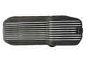 ALUMINUM 1980-85 CHEVY SB 262-400 STOCK CAPACITY OIL PAN - RETRO POLISHED FINNED BAFFLED - BLACK