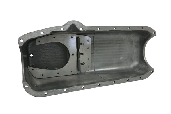 CFR Performance Aluminum 1958–79 Chevy SB 262–400 Stock Capacity Oil Pan – Retro Finned – Polished