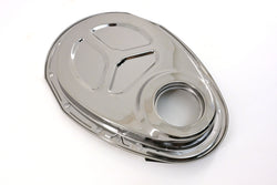 Steel Chevy 1955–1995 SB 283–400 Timing Chain Cover – Black Chrome