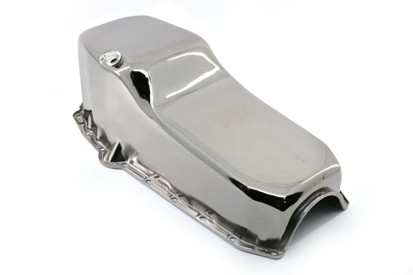 Steel 1955–1979 Chevy SB 262–400 Oil Pan – Black Chrome