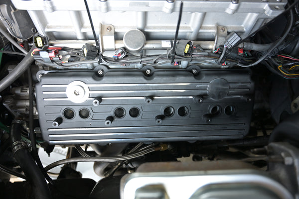 CFR Performance Compatible/Replacement Aluminum Mopar, Chrysler, Jeep, Ram Gen 3 Hellcat Conversion HEMI Rocker Arm Valve Covers 5.7L, 6.1L, 6.4L - powder coated black