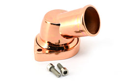 ALUMINUM CHEVY LS 30 DEGREE SWIVEL WATER NECK THERMOSTAT HOUSING - COPPER