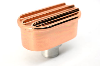 CHEVY-FORD-MOPAR BILLET ALUMINUM BREATHER - FINNED - COPPER