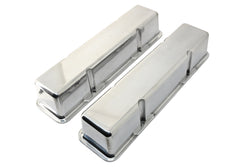 Aluminum Tall Valve Covers – Fits 1958–86 Chevy SB 283–400 -Smooth - No Holes – Polished