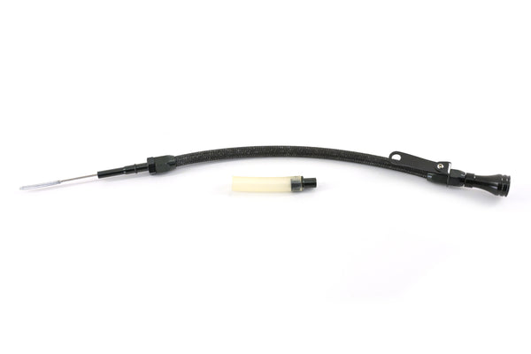 BRAIDED CHRYSLER HEMI 5.7L, 6.1L, 6.4L CENTER SUMP PAN FLEXIBLE DIPSTICK – BLACK