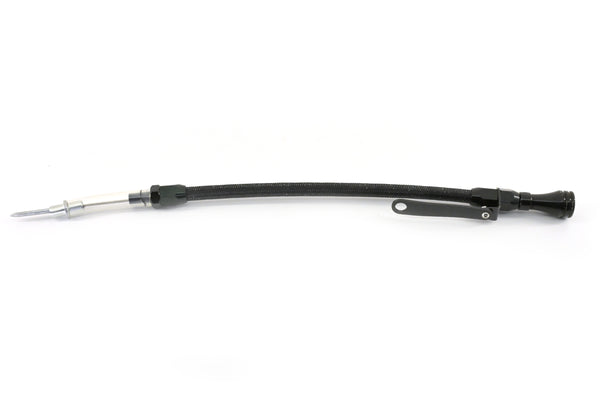 CFR PERFORMANCE STAINLESS BRAIDED CHRYSLER HEMI 5.7L & 6.1L TRUCK BILLET HANDLE FLEXIBLE DIPSTICK – BLACK