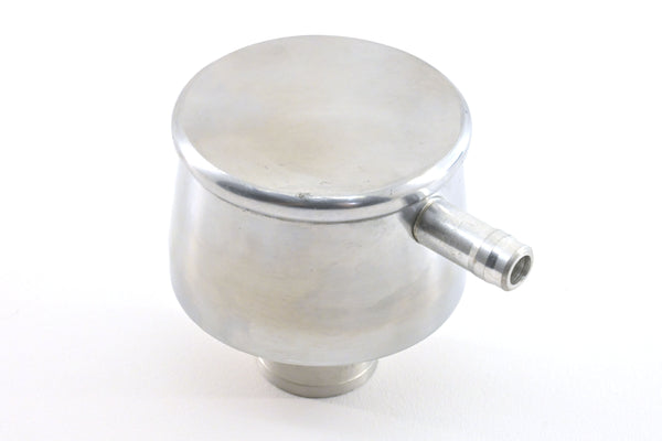 CHEVY-FORD-MOPAR POLISHED BILLET ALUMINUM BREATHER W- PCV VALVE - SMOOTH