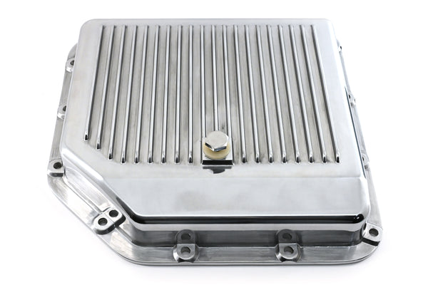 CFR Performance Compatible/Replacement CHEVY-GM TURBO TH-350 ALUMINUM TRANSMISSION PAN KIT DEEP FINNED – POLISHED
