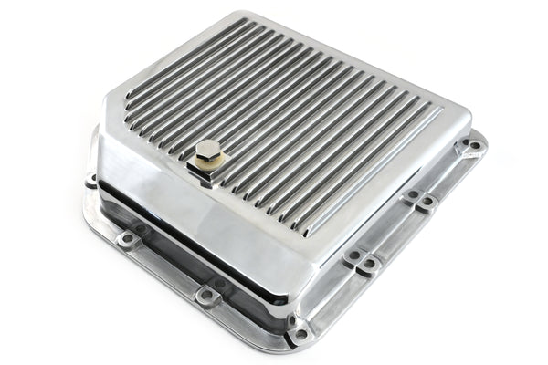CFR Performance Compatible/Replacement CHEVY-GM TURBO TH-350 ALUMINUM TRANSMISSION PAN KIT DEEP FINNED – POLISHED