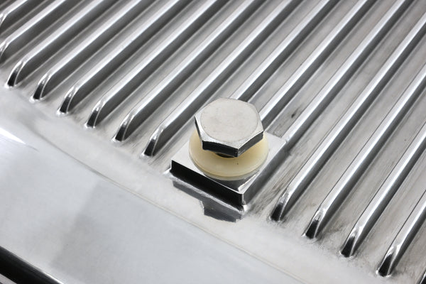 CFR Performance Compatible/Replacement CHEVY-GM TURBO TH-350 ALUMINUM TRANSMISSION PAN KIT DEEP FINNED – POLISHED