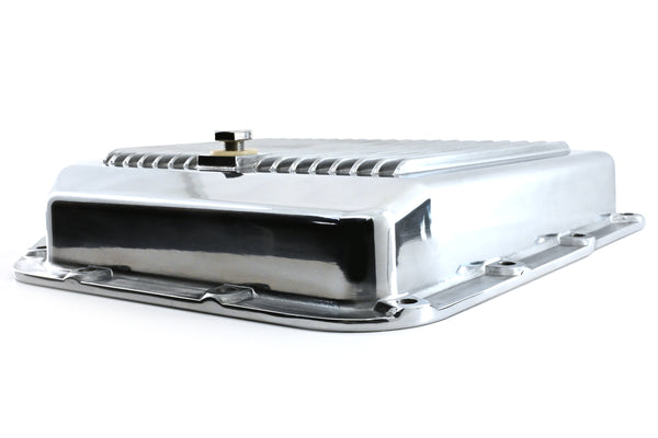 CFR Performance Compatible/Replacement CHEVY-GM TURBO TH-350 ALUMINUM TRANSMISSION PAN KIT DEEP FINNED – POLISHED