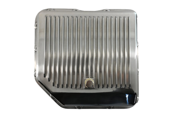 CFR Performance Compatible/Replacement CHEVY-GM TURBO TH-350 ALUMINUM TRANSMISSION PAN KIT DEEP FINNED – POLISHED