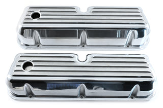 Aluminum Ford Small Block 289-302-351W-5.0L Tall Full Finned Valve Covers – Polished Finish