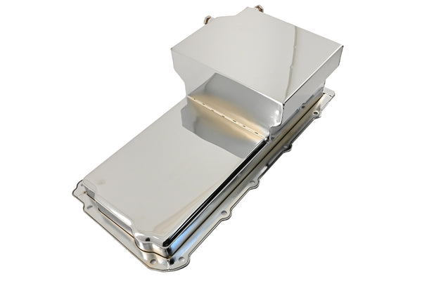 CFR Performance Compatible/Replacement STEEL Chevy GM LS Engines Oil Pan 7 QT Filter Adapter Kit w/Bolts, Pickup, Gasket – Chrome