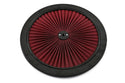 Cotton Universal-Top Flow Round Washable Air Cleaner Top– Red Filter with Black Ring
