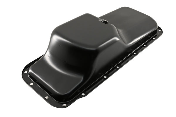 Black Oil Pan - Fits 1967–1987 Chrysler/Mopar BB 361 383 400 413 440 & HEMI 426 Engines – Center Sump, 5-Quart Capacity – Black Finish