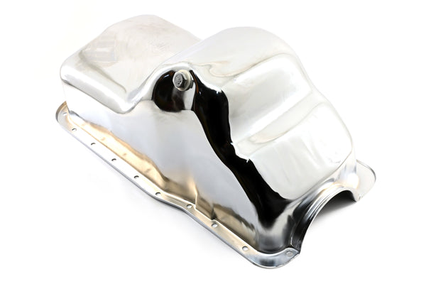 1988-96 FORD SMALL BLOCK 255-260-289-302 STOCK CAPACITY TRUCK OIL PAN - CHROME