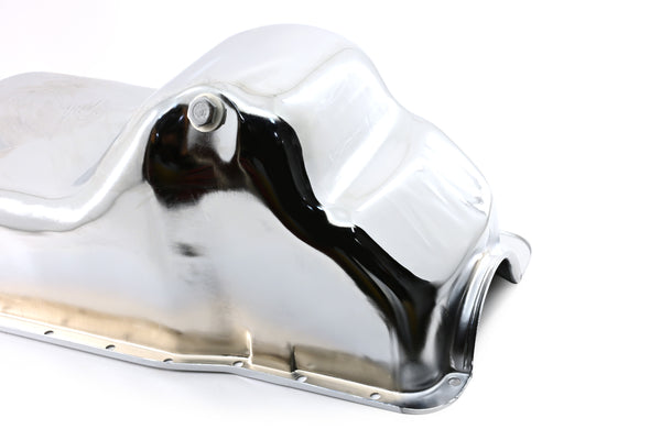 1988-96 FORD SMALL BLOCK 255-260-289-302 STOCK CAPACITY TRUCK OIL PAN - CHROME