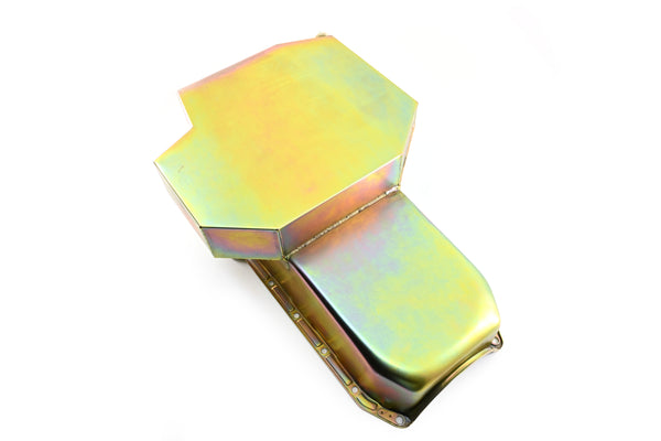 STEEL 1958-1979 CHEVY SB 283-427 ROAD RACING OIL PAN W- WINDAGE TRAY - ZINC