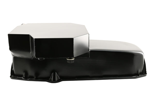 STEEL 1958-1979 CHEVY SB 283-427 ROAD RACING OIL PAN W- WINDAGE TRAY - BLACK