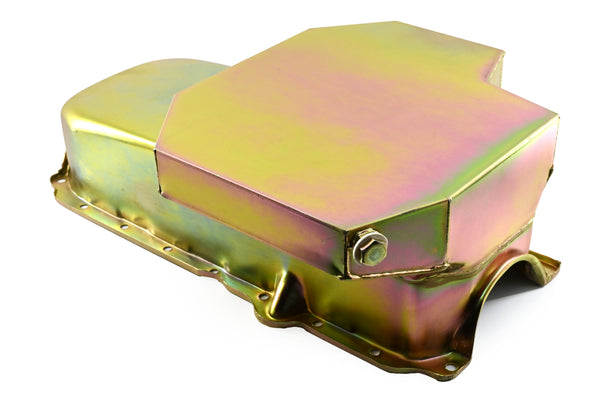 STEEL 1986-2002 CHEVY SB 305-427 ROAD RACING OIL PAN W- WINDAGE TRAY - ZINC