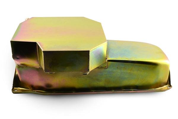 STEEL 1986-2002 CHEVY SB 305-427 ROAD RACING OIL PAN W- WINDAGE TRAY - ZINC