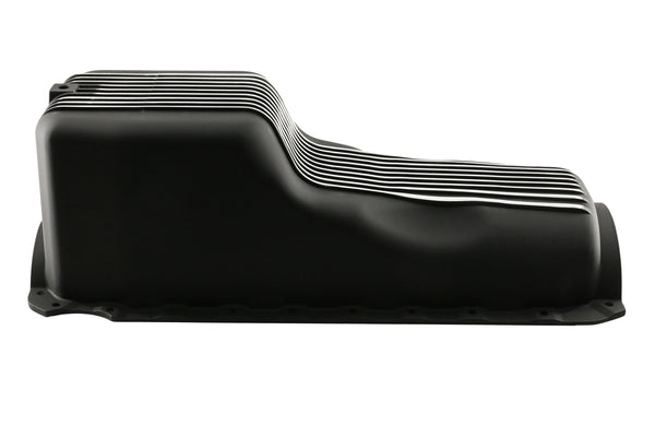 ALUMINUM 1965-90 CHEVY BB 396-402-427-454 GEN 4 OIL PAN - BLACK