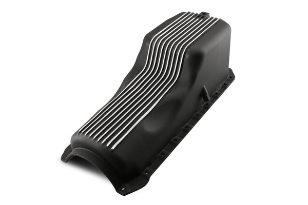 ALUMINUM 1965-90 CHEVY BB 396-402-427-454 GEN 4 OIL PAN - BLACK