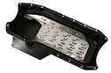 STEEL 1980-85 CHEVY SB 305-427 ROAD RACING OIL PAN W- WINDAGE TRAY - BLACK
