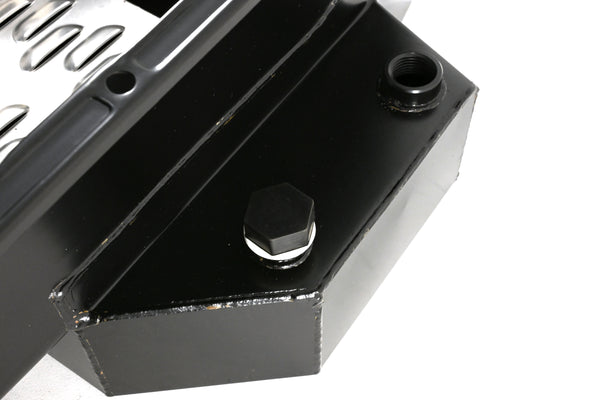 STEEL 1980-85 CHEVY SB 305-427 ROAD RACING OIL PAN W- WINDAGE TRAY - BLACK