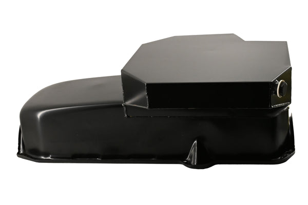 STEEL 1980-85 CHEVY SB 305-427 ROAD RACING OIL PAN W- WINDAGE TRAY - BLACK