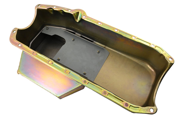 1958-79 CHEVY SMALL BLOCK 283-305-327-350-400 CHAMPION RACING OIL PAN - ZINC