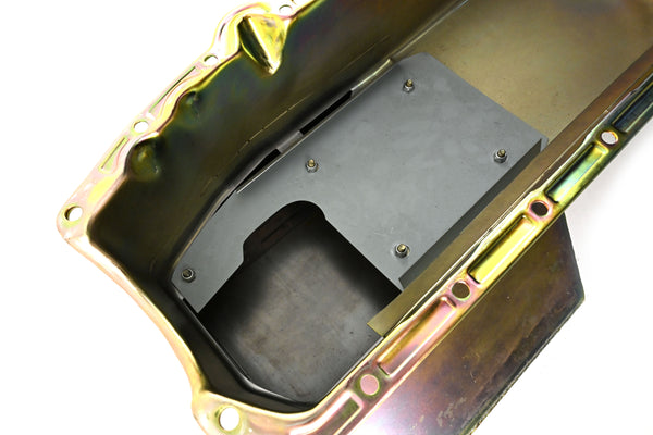 1958-79 CHEVY SMALL BLOCK 283-305-327-350-400 CHAMPION RACING OIL PAN - ZINC
