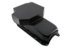 STEEL 1986-2002 CHEVY SB 305-427 ROAD RACING OIL PAN W- WINDAGE TRAY - BLACK