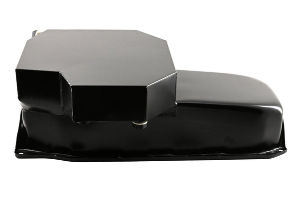 STEEL 1986-2002 CHEVY SB 305-427 ROAD RACING OIL PAN W- WINDAGE TRAY - BLACK