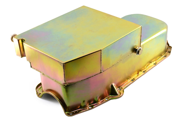 1958-79 CHEVY SMALL BLOCK 283-305-327-350 IMCA CIRCLE TRACK RACING OIL PAN - ZINC