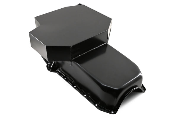 1958-79 CHEVY SMALL BLOCK 283-305-327-350-400 CHAMPION RACING OIL PAN - BLACK