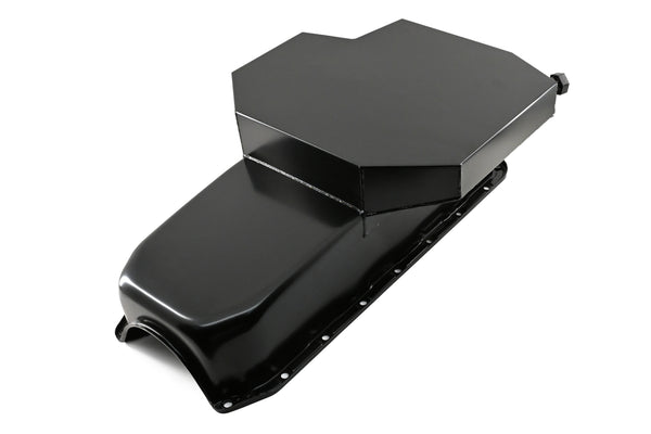 1958-79 CHEVY SMALL BLOCK 283-305-327-350-400 CHAMPION RACING OIL PAN - BLACK