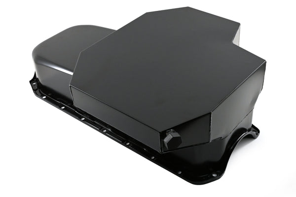 1958-79 CHEVY SMALL BLOCK 283-305-327-350-400 CHAMPION RACING OIL PAN - BLACK