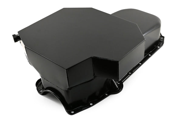 1958-79 CHEVY SMALL BLOCK 283-305-327-350-400 CHAMPION RACING OIL PAN - BLACK