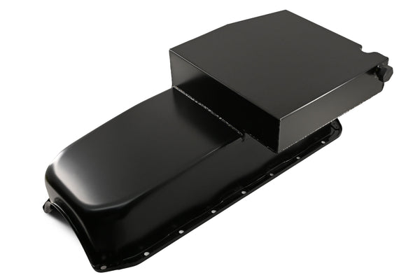 1958-79 CHEVY SMALL BLOCK 283-305-327-350-400 IMCA CIRCLE TRACK RACING OIL PAN - BLACK
