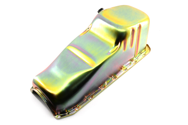 1958-79 CHEVY SMALL BLOCK 283-305-327-350 IMCA CIRCLE TRACK RACING OIL PAN - ZINC