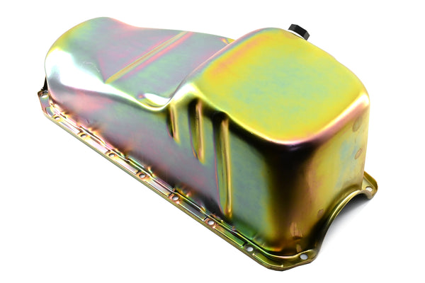 1958-79 CHEVY SMALL BLOCK 283-305-327-350 IMCA CIRCLE TRACK RACING OIL PAN - ZINC
