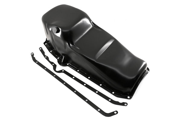 1958-79 CHEVY SMALL BLOCK 283-305-327-350 IMCA CIRCLE TRACK RACING OIL PAN - BLACK