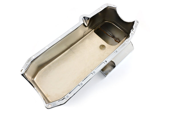 1962-67 CHEVY II-NOVA 1980-85 SMALL BLOCK 283-400 DRAG RACING OIL PAN - CHROME