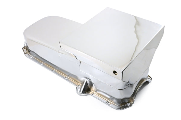 1962-67 CHEVY II-NOVA 1980-85 SMALL BLOCK 283-400 DRAG RACING OIL PAN - CHROME