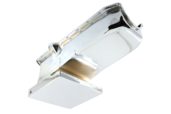 1962-67 CHEVY II-NOVA 1980-85 SMALL BLOCK 283-400 DRAG RACING OIL PAN - CHROME